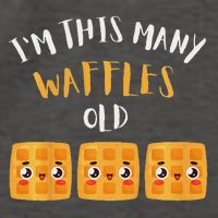 I'm This Many Waffles Old 3rd Birthday 3 Years Old Bday Vector Backpack