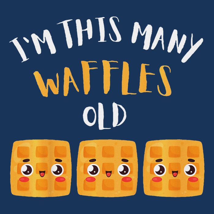 I'm This Many Waffles Old 3rd Birthday 3 Years Old Bday Infant Baby Jersey Bodysuit