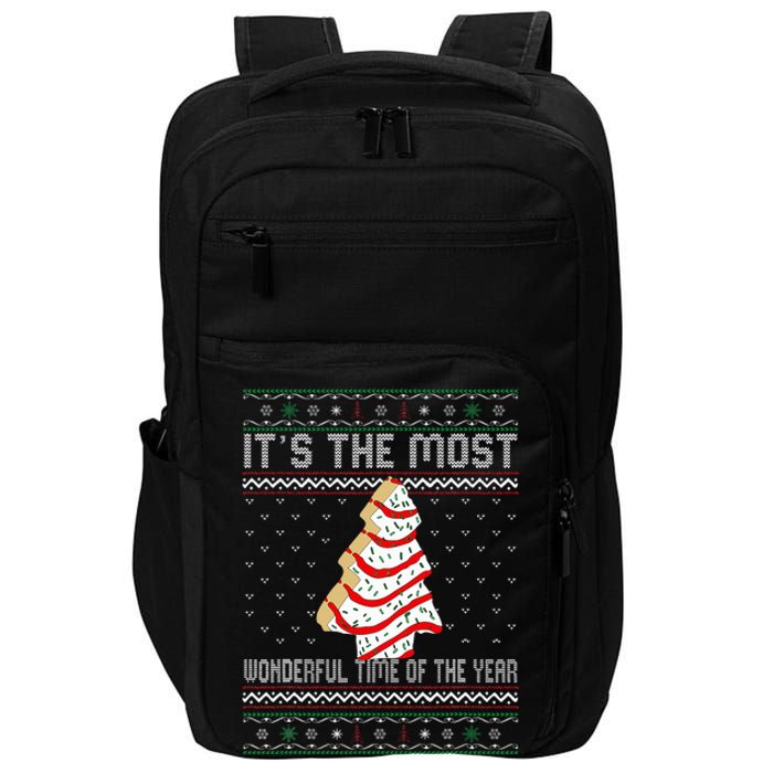 Its The Most Wonderful Time Of The Year Christmas Tree Cake Impact Tech Backpack