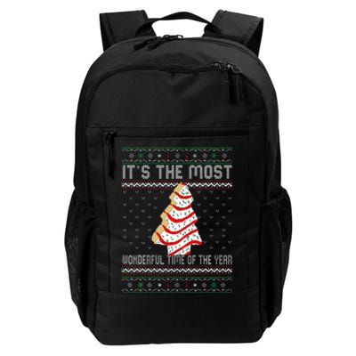 Its The Most Wonderful Time Of The Year Christmas Tree Cake Daily Commute Backpack