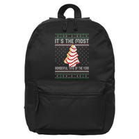 Its The Most Wonderful Time Of The Year Christmas Tree Cake 16 in Basic Backpack