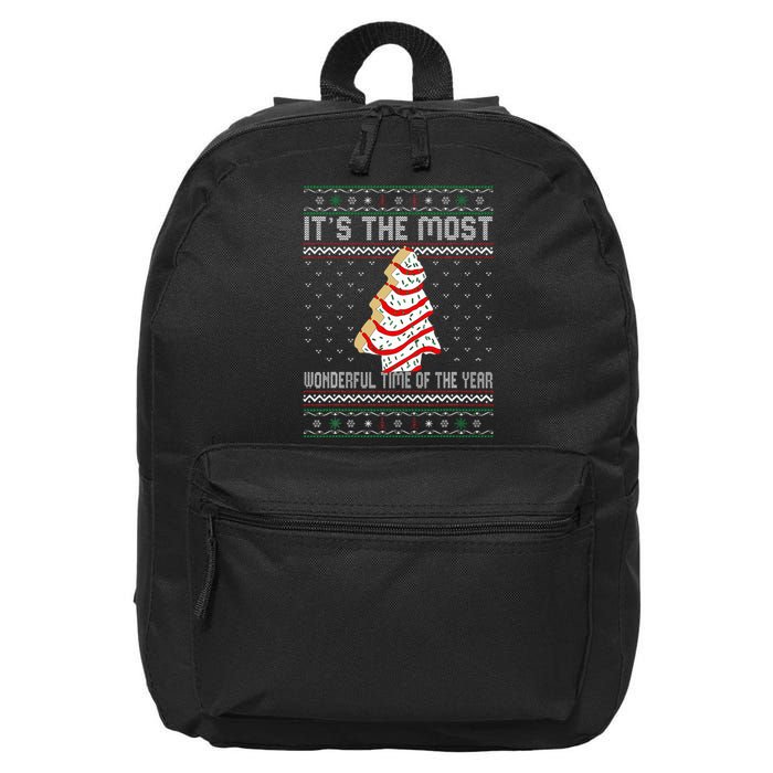 Its The Most Wonderful Time Of The Year Christmas Tree Cake 16 in Basic Backpack