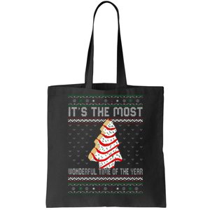 Its The Most Wonderful Time Of The Year Christmas Tree Cake Tote Bag