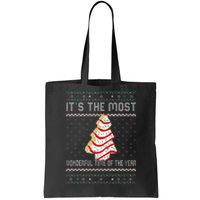 Its The Most Wonderful Time Of The Year Christmas Tree Cake Tote Bag