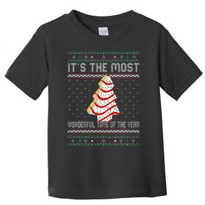 Its The Most Wonderful Time Of The Year Christmas Tree Cake Toddler T-Shirt