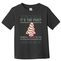 Its The Most Wonderful Time Of The Year Christmas Tree Cake Toddler T-Shirt