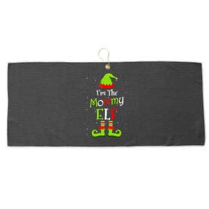 IM The Mommy Elf Family Matching Funny Christmas Group Gift Large Microfiber Waffle Golf Towel