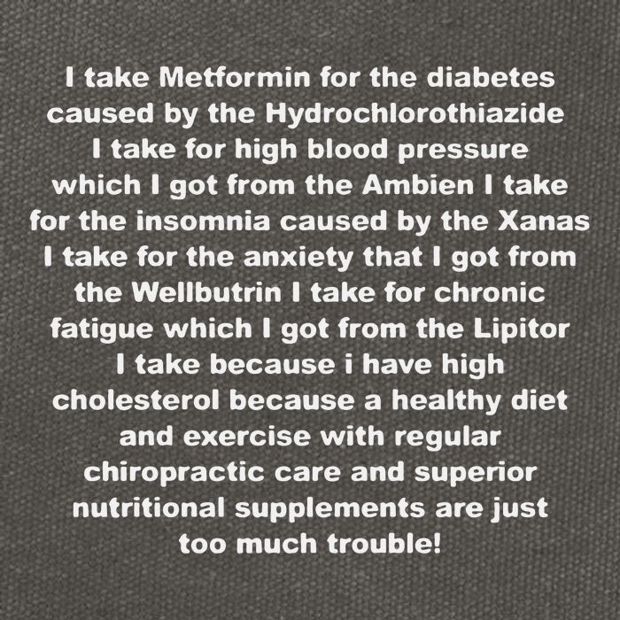 I Take Metformin For The Diabetes Caused By The Hydrochlorothiazide Cotton Canvas Backpack