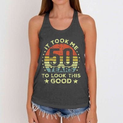 It Took Me 50 Years To Look This Good 50th Birthday Women's Knotted Racerback Tank