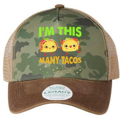 I'm This Many Tacos Second Birthday Twosday Cinco De Mayo Legacy Tie Dye Trucker Hat