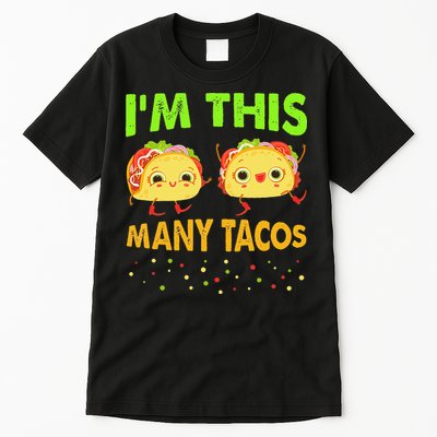 I'm This Many Tacos Second Birthday Twosday Cinco De Mayo Tall T-Shirt