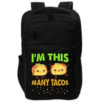 I'm This Many Tacos Second Birthday Twosday Cinco De Mayo Impact Tech Backpack