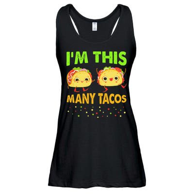 I'm This Many Tacos Second Birthday Twosday Cinco De Mayo Ladies Essential Flowy Tank