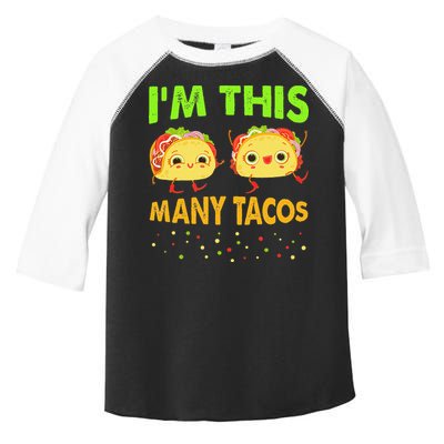 I'm This Many Tacos Second Birthday Twosday Cinco De Mayo Toddler Fine Jersey T-Shirt