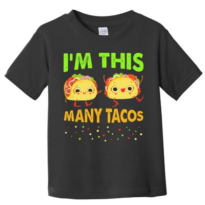 I'm This Many Tacos Second Birthday Twosday Cinco De Mayo Toddler T-Shirt