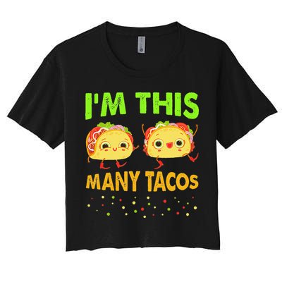I'm This Many Tacos Second Birthday Twosday Cinco De Mayo Crop Top