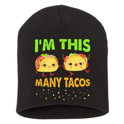 I'm This Many Tacos Second Birthday Twosday Cinco De Mayo Short Acrylic Beanie