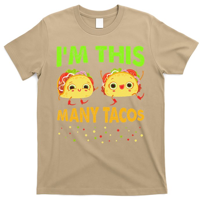 I'm This Many Tacos Second Birthday Twosday Cinco De Mayo T-Shirt