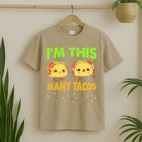 I'm This Many Tacos Second Birthday Twosday Cinco De Mayo T-Shirt
