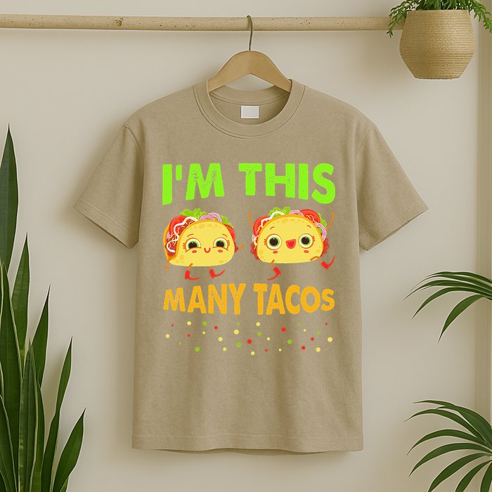 I'm This Many Tacos Second Birthday Twosday Cinco De Mayo T-Shirt