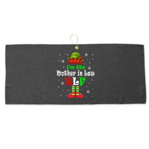 IM The Mother In Law Elf Cute Elf Matching Family Christmas Gift Large Microfiber Waffle Golf Towel