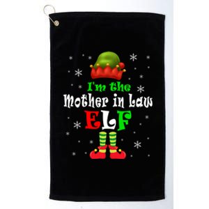 IM The Mother In Law Elf Cute Elf Matching Family Christmas Gift Platinum Collection Golf Towel