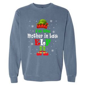 IM The Mother In Law Elf Cute Elf Matching Family Christmas Gift Garment-Dyed Sweatshirt