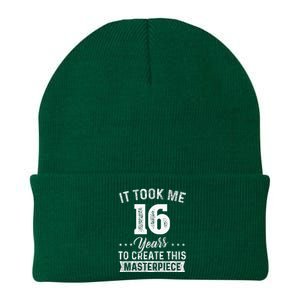 It Took Me 16 Years Masterpiece 16th Birthday 16 Years Old Knit Cap Winter Beanie