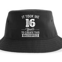 It Took Me 16 Years Masterpiece 16th Birthday 16 Years Old Sustainable Bucket Hat