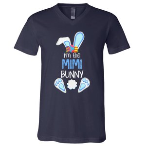 I'm The Mimi Bunny Costume Easter Gift V-Neck T-Shirt