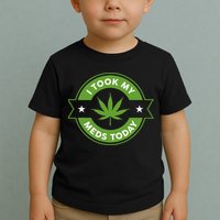 I Took My Meds Today Marijuana Funny Weed Cannabis Sayings Toddler T-Shirt