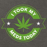 I Took My Meds Today Marijuana Funny Weed Cannabis Sayings Cotton Canvas Backpack