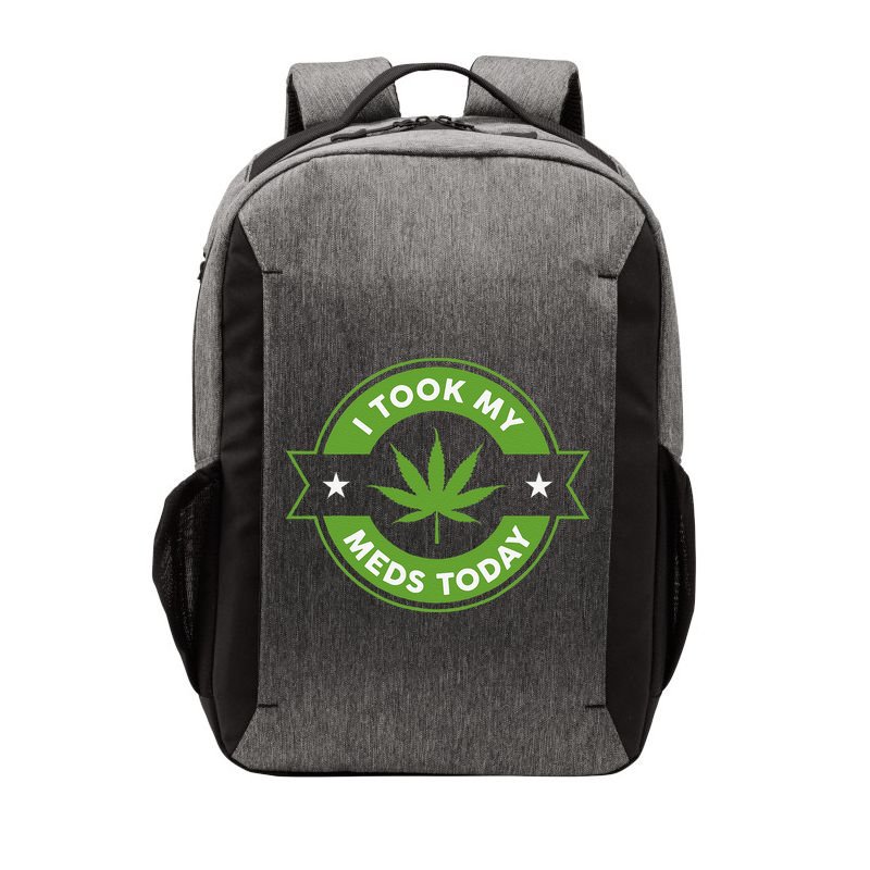 I Took My Meds Today Marijuana Funny Weed Cannabis Sayings Vector Backpack