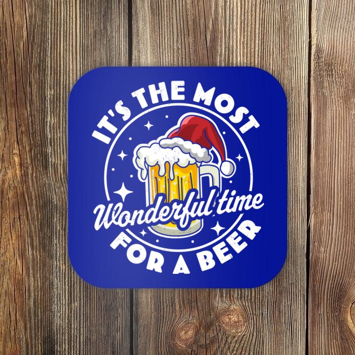 It's The Most Wonderful Time Beer Gift Beer Ing Xmas Gift Coaster