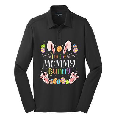 I'm The Mommy Bunny Matching Family Easter Party Silk Touch Performance Long Sleeve Polo