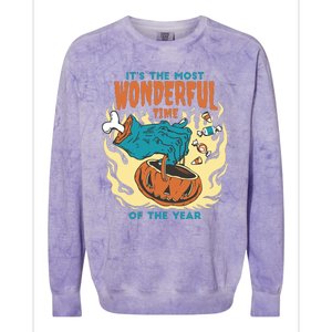 It's The Most Wonderful Time Of The Year Halloween Colorblast Crewneck Sweatshirt