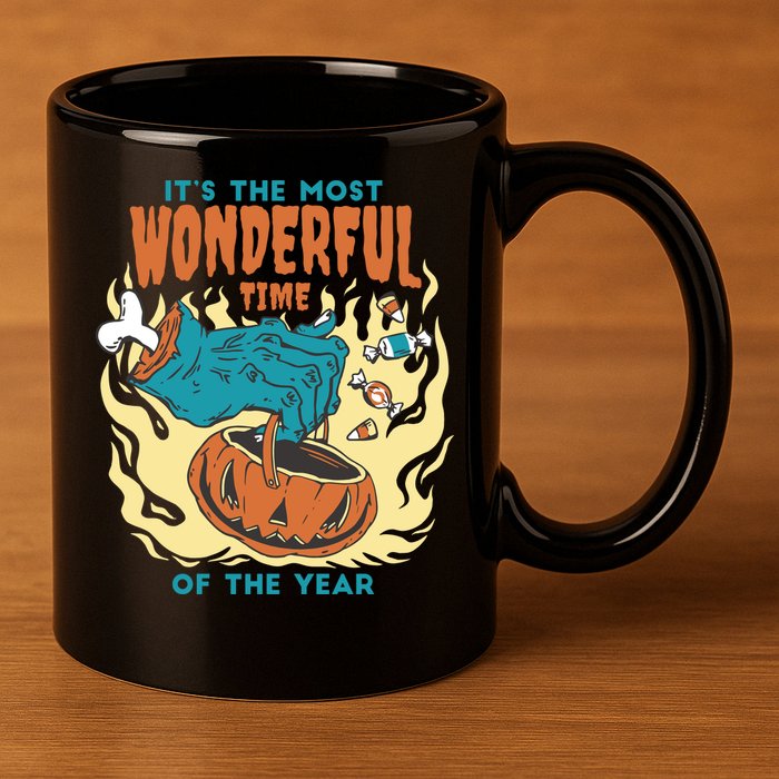 It's The Most Wonderful Time Of The Year Halloween 11oz C Handle Ceramic Mug