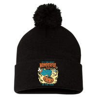 It's The Most Wonderful Time Of The Year Halloween Pom Pom 12in Knit Beanie