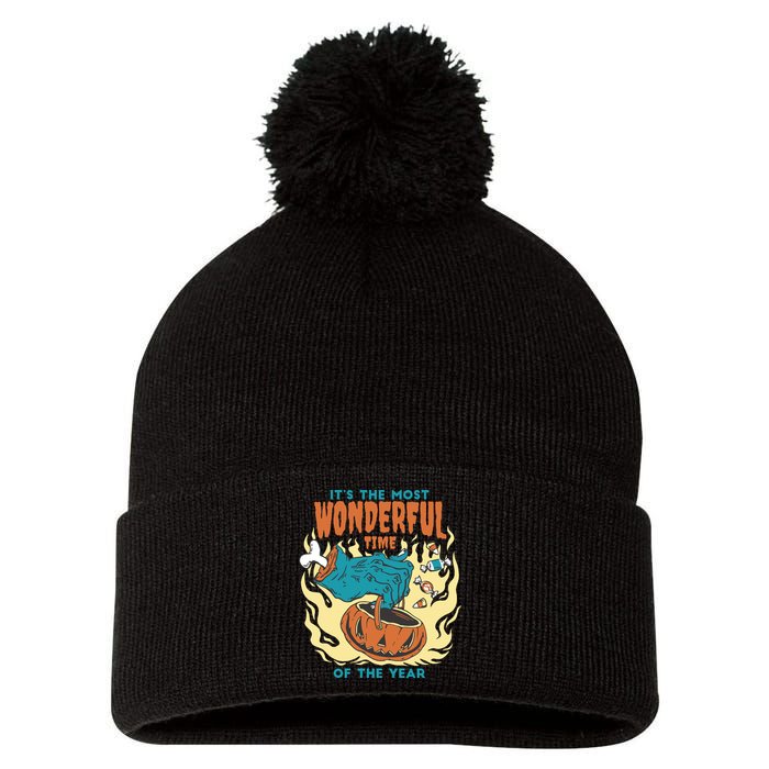 It's The Most Wonderful Time Of The Year Halloween Pom Pom 12in Knit Beanie