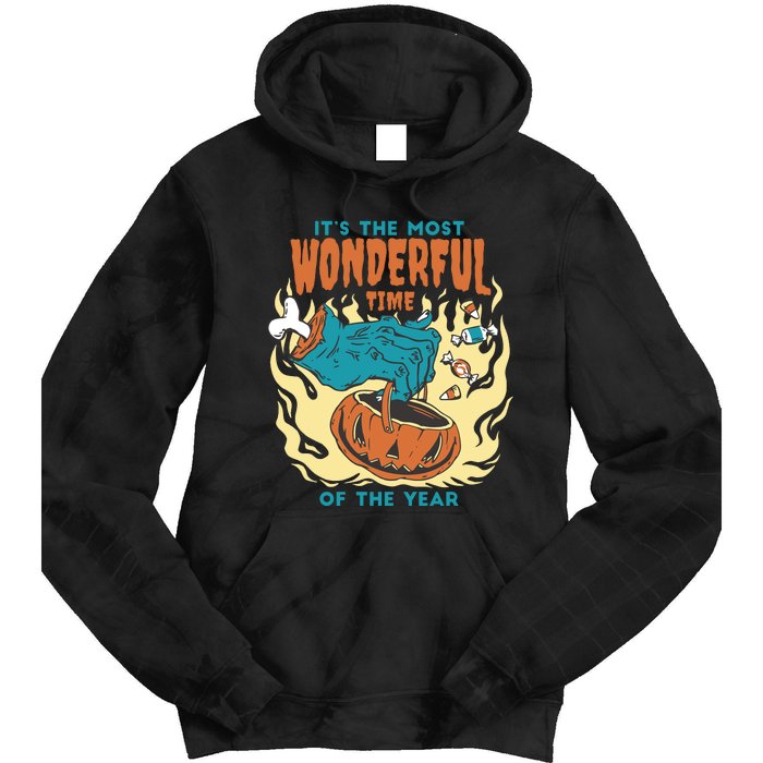 It's The Most Wonderful Time Of The Year Halloween Tie Dye Hoodie