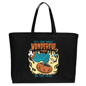 It's The Most Wonderful Time Of The Year Halloween Cotton Canvas Jumbo Tote