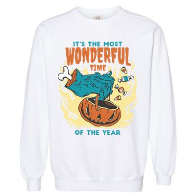 It's The Most Wonderful Time Of The Year Halloween Garment-Dyed Sweatshirt