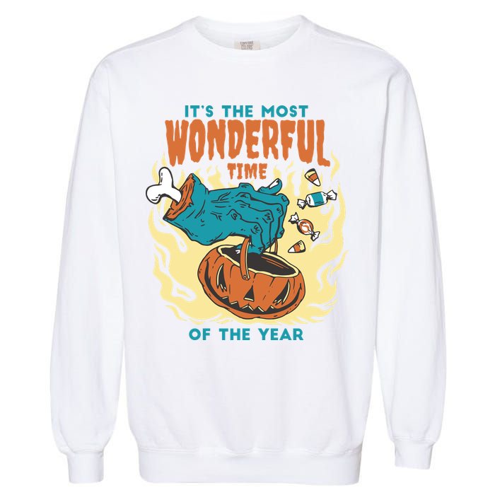 It's The Most Wonderful Time Of The Year Halloween Garment-Dyed Sweatshirt