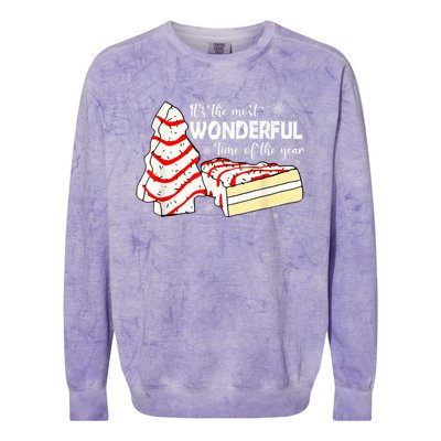 Its The Most Wonderful Time Of The Year Christmas Cake Colorblast Crewneck Sweatshirt