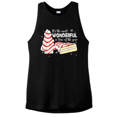 Its The Most Wonderful Time Of The Year Christmas Cake Ladies PosiCharge Tri-Blend Wicking Tank