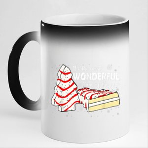 Its The Most Wonderful Time Of The Year Christmas Cake 11oz Black Color Changing Mug