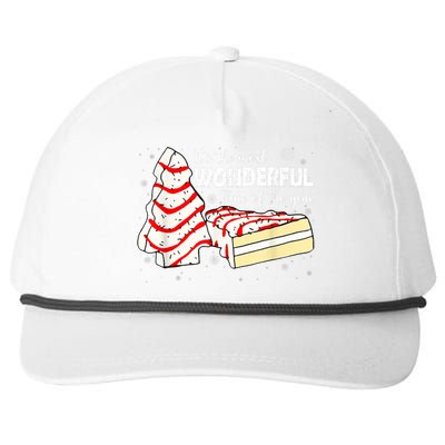 Its The Most Wonderful Time Of The Year Christmas Cake Snapback Five-Panel Rope Hat