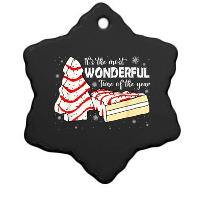 Its The Most Wonderful Time Of The Year Christmas Cake Ceramic Star Ornament