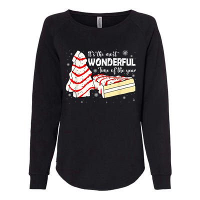 Its The Most Wonderful Time Of The Year Christmas Cake Womens California Wash Sweatshirt