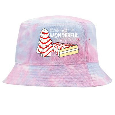 Its The Most Wonderful Time Of The Year Christmas Cake Tie-Dyed Bucket Hat